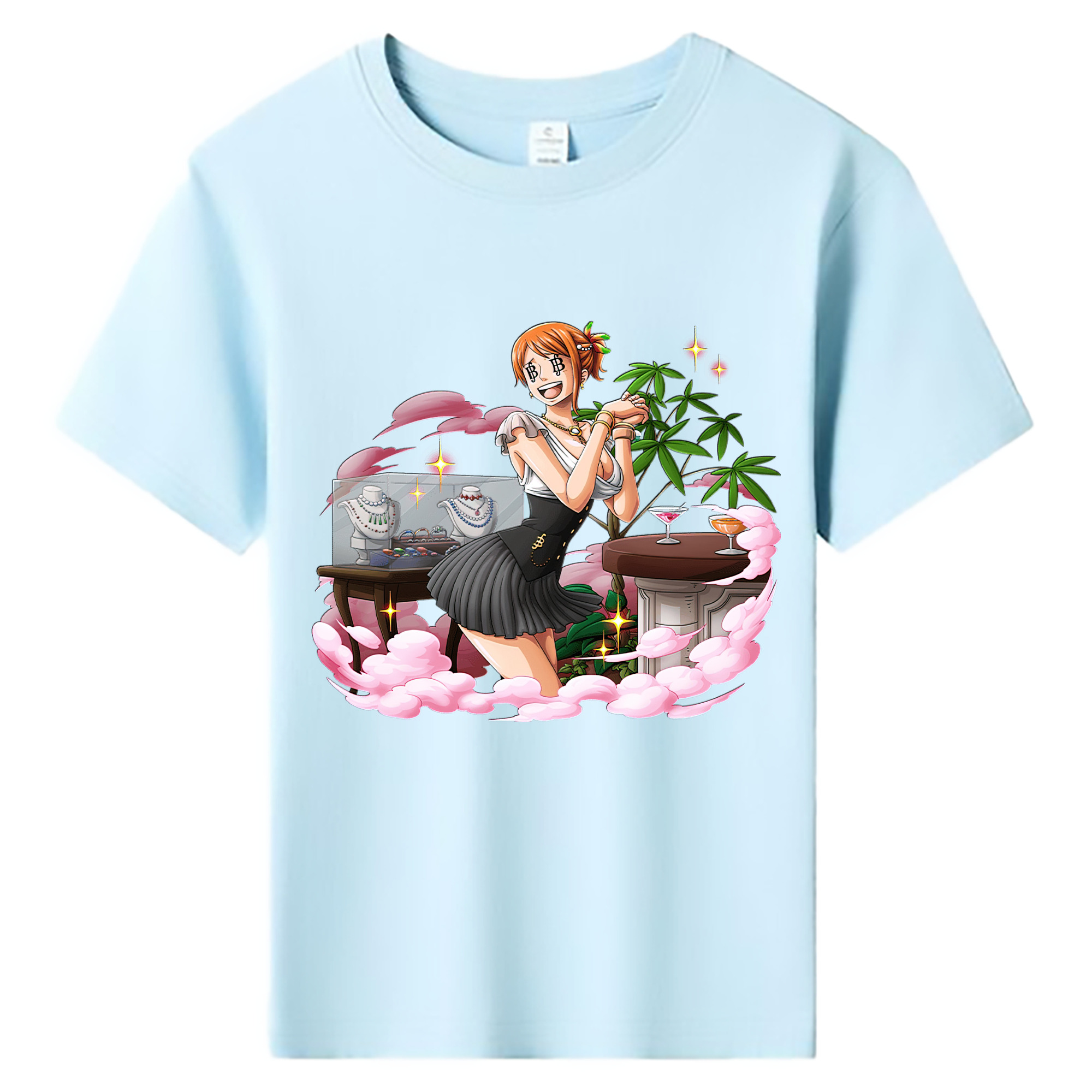 （画像用） ワンピース ナミ ONE PIECE Nami 綿100％キッズTシャツ（フロントプリント）
